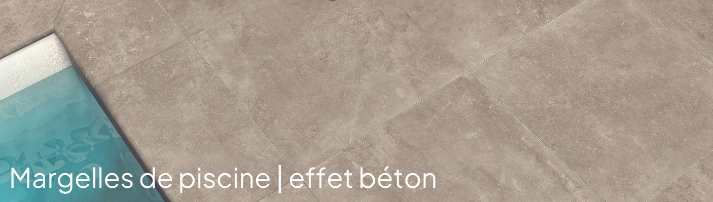 Margelle de piscine effet béton